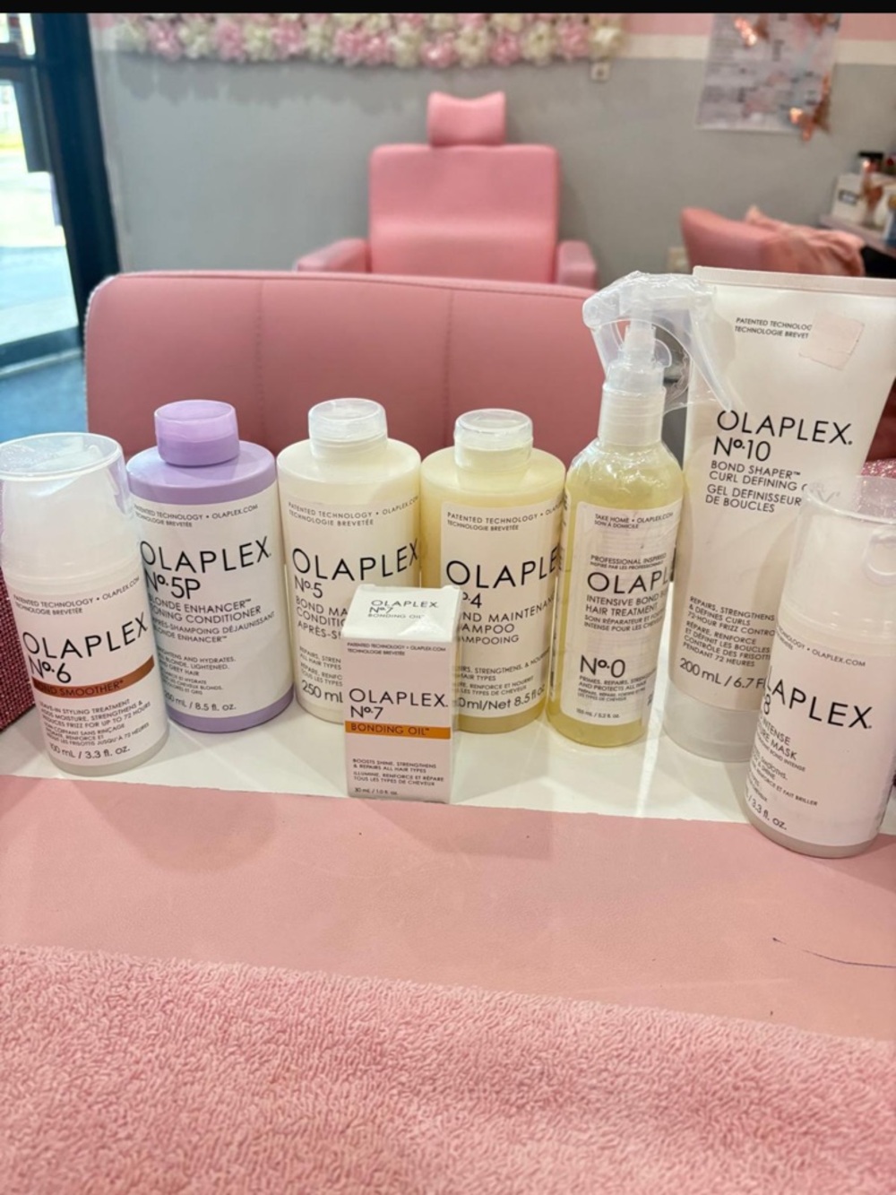 OLAPLEX Repair & Styling Set - Pink, White, Yellow Bottles